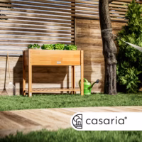 Strat de grădină înălțat din lemn de salcâm, certificat FSC®, 100x40x84cm