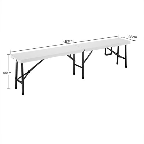 Set de 2 bănci pentru bere, pliabile, compacte, pentru 8 persoane, 200 kg per bancă