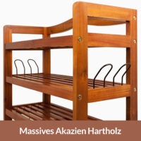 Suport pentru pantofi din lemn de salcâm 75x26x82cm