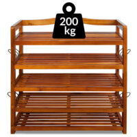 Suport pentru pantofi din lemn de salcâm 75x26x82cm