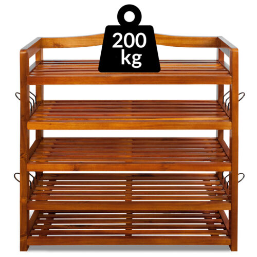 Suport pentru pantofi din lemn de salcâm 75x26x82cm
