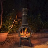 Încălzitor de terasă, șemineu, coș de fum
