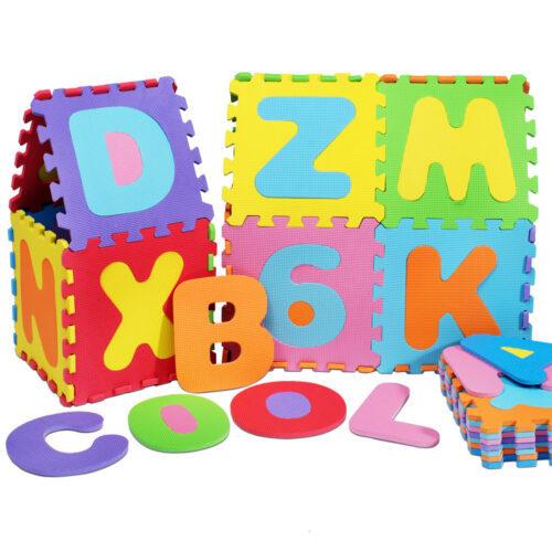 Covoraș puzzle, 86 de piese, colorat