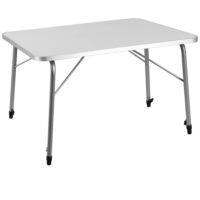 Masă de grădină, aluminiu argintiu, 80x55x50/69cm, pliabilă