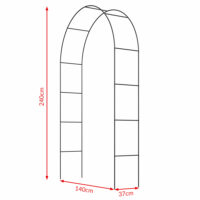 Arc de trandafir negru 240x140x37cm