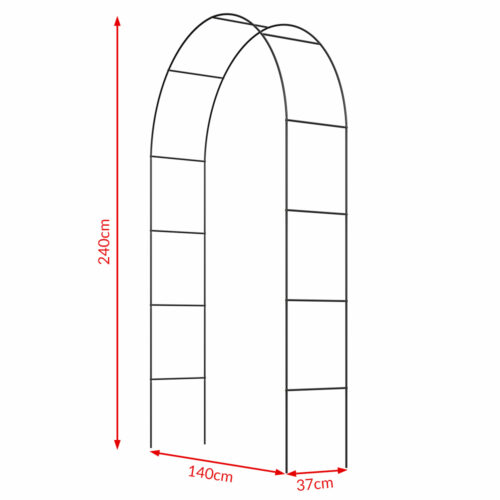 Arc de trandafir negru 240x140x37cm