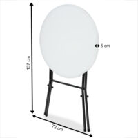 de_101585d_8 Masă pliabilă, din plastic, Ø72cm, albă