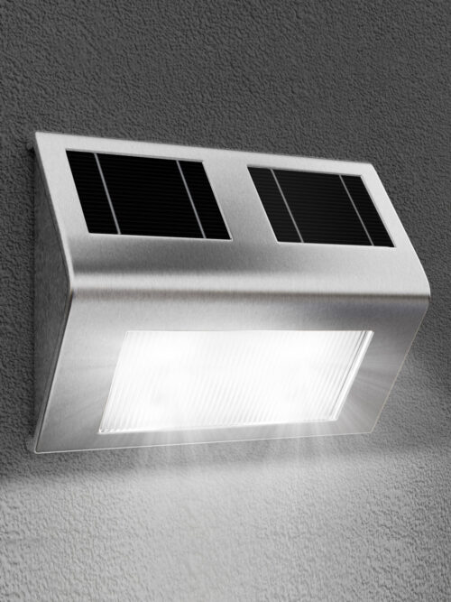 Lampă solară de perete LED din oțel inoxidabil IP65