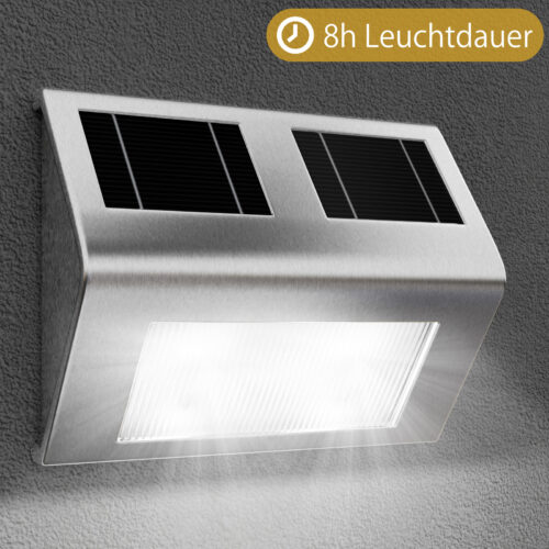 Lampă solară de perete LED din oțel inoxidabil IP65