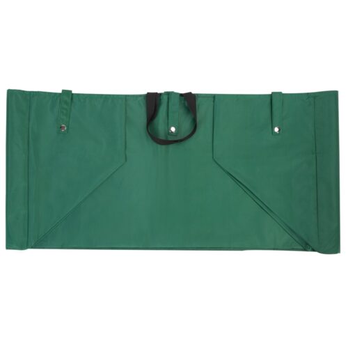 Cărucior de transport 550 kg verde 110x75x52 cm cu 4 anvelope pneumatice și prelată