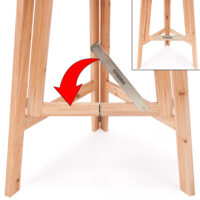 Masă de bar pliabilă, economisitoare de spațiu, lemn masiv, Ø78cm, 111cm, suport stabil