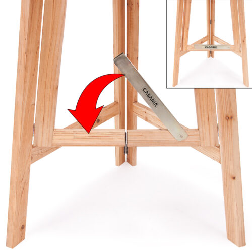 Masă de bar pliabilă, economisitoare de spațiu, lemn masiv, Ø78cm, 111cm, suport stabil