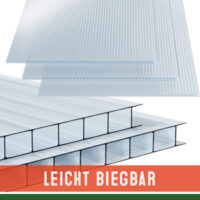 Plăci de policarbonat cu pereți dubli, set de 14, grosime 4 mm, transparente, 25 m², rezistente la UV, incasabile