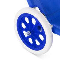 Șezlong de grădină Crete Blue din aluminiu cu roți