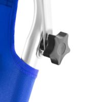 Șezlong de grădină Crete Blue din aluminiu cu roți