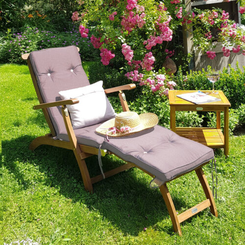 Șezlong de grădină Queen Mary®, lemn de salcâm, certificat FSC®, 169x54x95cm