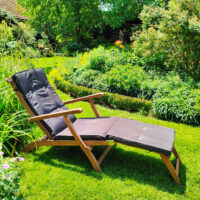 Șezlong de grădină Queen Mary®, lemn de salcâm, certificat FSC®, 169x54x95cm