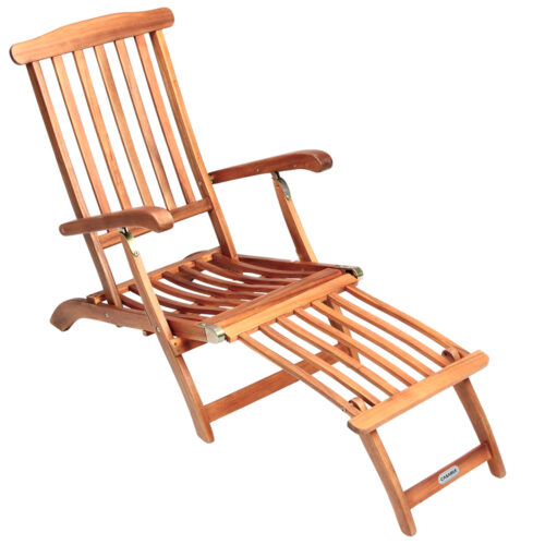 Șezlong de grădină Queen Mary®, lemn de salcâm, certificat FSC®, 169x54x95cm
