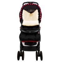 Sac de carucior pentru bebeluși, neagru, căptușit