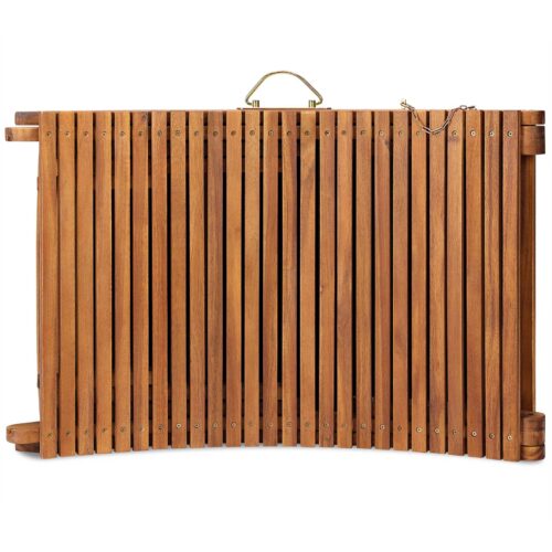 Șezlong pliabil de grădină din lemn de salcâm, certificat FSC®
