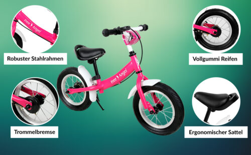 Bicicletă de echilibru pentru copii Street Angel Pink