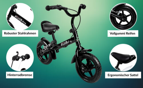 de_102702a_3.jpg Bicicletă de echilibru pentru copii Easy Pirate, neagră