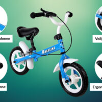 Bicicletă de echilibru pentru copii Easy Raceline albastră