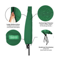 de_102709d_2.jpg Husă verde pentru umbrelă, 3m, cu fermoar