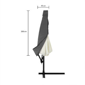 Husă pentru umbrelă/parasolar cantilever, antracit, 3m