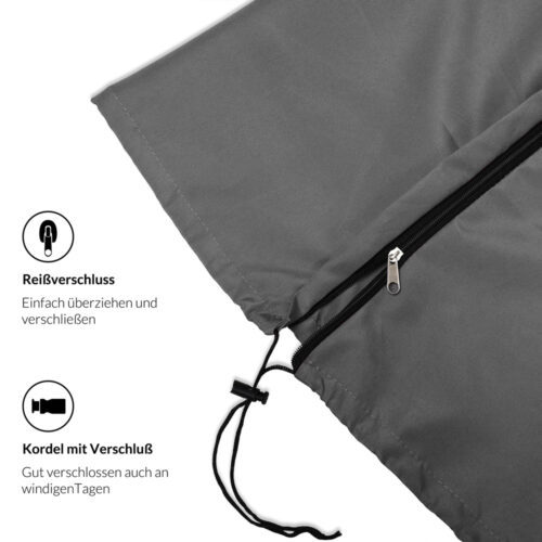 Husă pentru umbrelă/parasolar cantilever, antracit, 3m