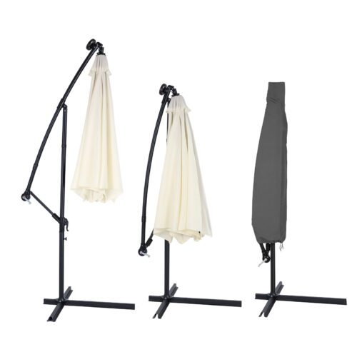 Husă pentru umbrelă/parasolar cantilever, antracit, 3m