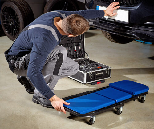 Pat auto mobil, albastru, 92x44x12cm, convertibil