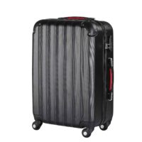 Valiză rigidă L cu roți 360º, valiză de călătorie, 62L, ABS negru
