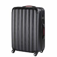 Valiză rigidă XL cu roți rotative la 360°, capacitate 90L, ABS negru