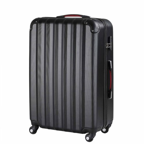 Valiză rigidă XL cu roți rotative la 360°, capacitate 90L, ABS negru