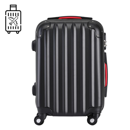 Valiză rigidă XL cu roți rotative la 360°, capacitate 90L, ABS negru