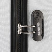 Valiză rigidă XL cu roți rotative la 360°, capacitate 90L, ABS argintiu