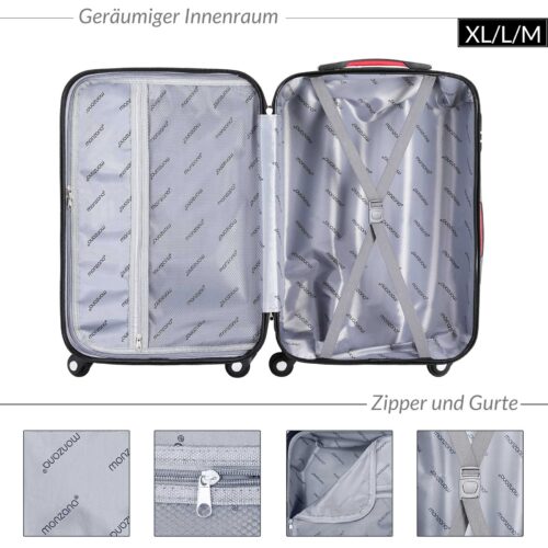Valiză rigidă XL cu roți rotative la 360°, capacitate 90L, ABS albastru