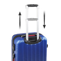 Valiză rigidă XL cu roți rotative la 360°, capacitate 90L, ABS albastru