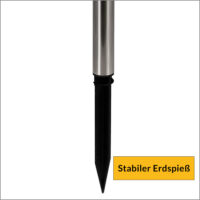 Lampă solară LED, set 8 piese, oțel inoxidabil, 36,5 cm
