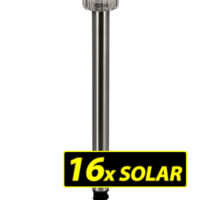 Lampă solară LED, set 8 piese, oțel inoxidabil, 36,5 cm