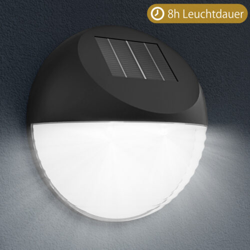 Set de 6 aplice solare LED de perete Ø11cm