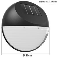 Set de 6 aplice solare LED de perete Ø11cm