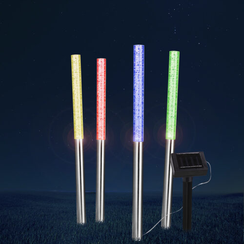 Lumini solare LED cu priză, set de 4 cu schimbător de culoare