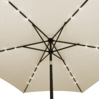 Umbrelă solară LED Miami bej aluminiu Ø270cm protecție UV 80+