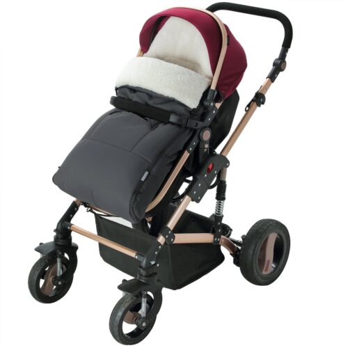 Sac de carucior pentru bebeluși, căptușit, antracit