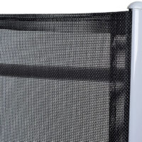 Scaun de grădină pliabil Bern cu spătar înalt, set de 2, aluminiu argintiu, reglabil