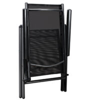 Scaun de grădină pliabil cu spătar înalt Bern, set de 2, aluminiu antracit, reglabil