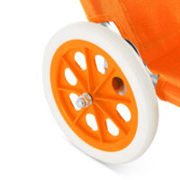 Șezlong de grădină Crete Orange din aluminiu cu roți