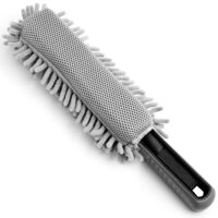 Perie de curățat jante, microfibră gri, 34 cm